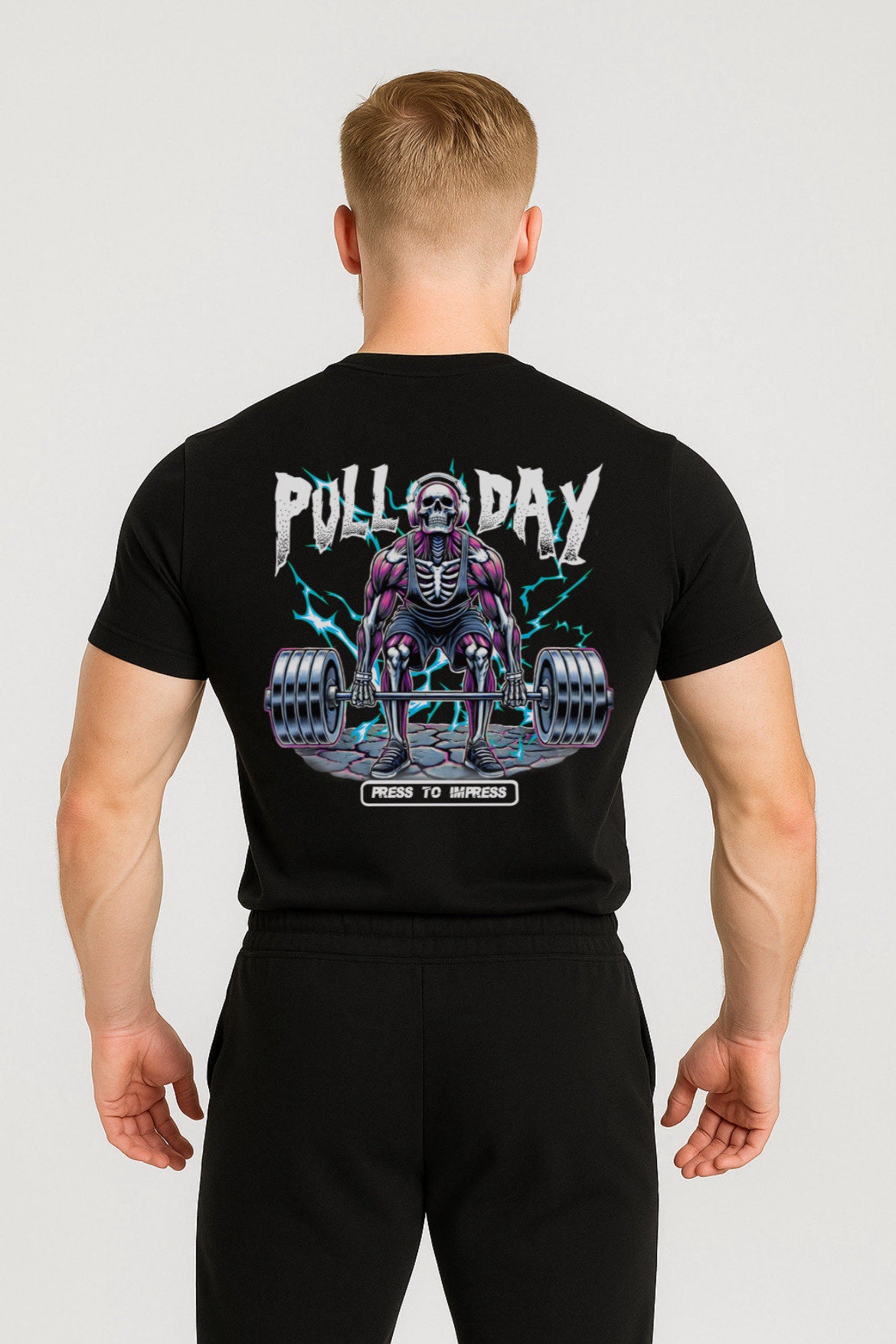 'PULL DAY' MUSCLE FIT T-SHIRT